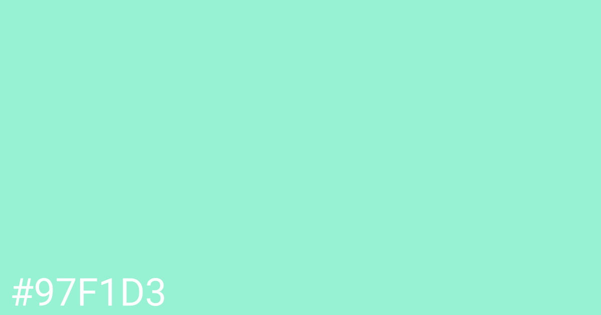 Hex color #97f1d3 graphic