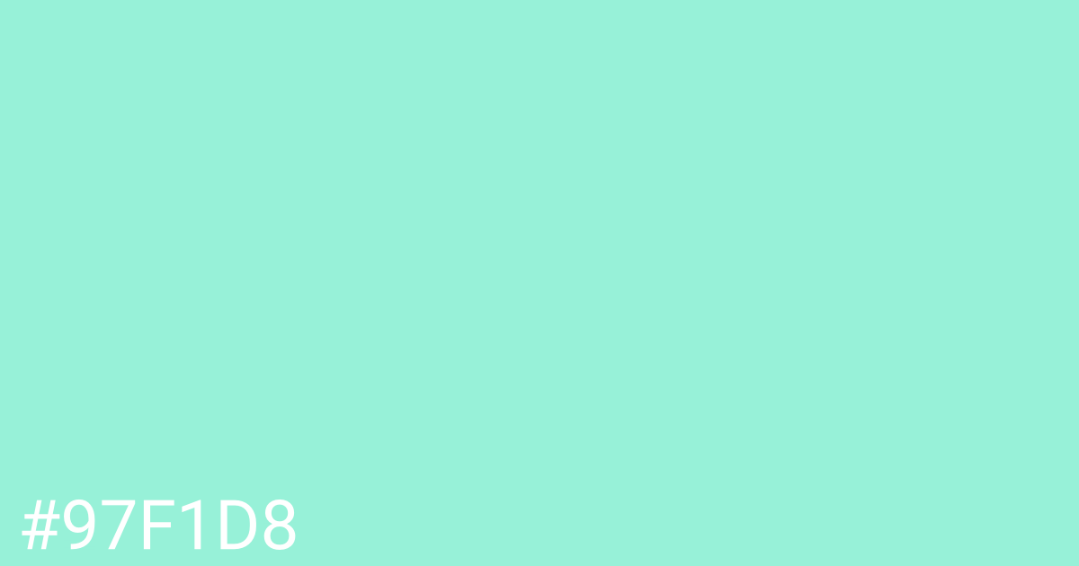 Hex color #97f1d8 graphic