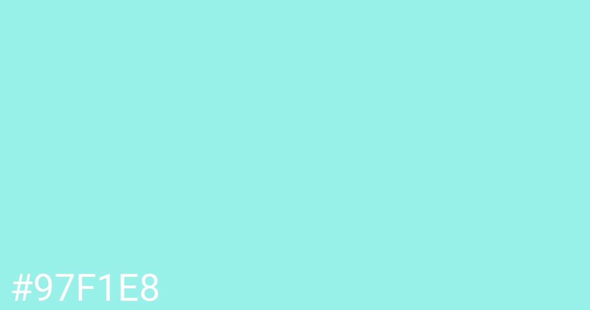 Hex color #97f1e8 graphic