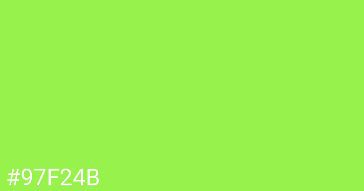 Hex color #97f24b graphic