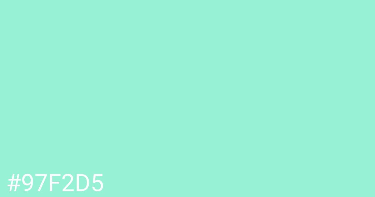 Hex color #97f2d5 graphic