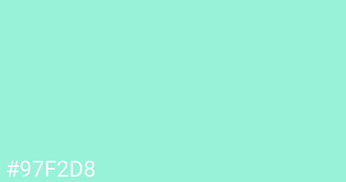 Hex color #97f2d8 graphic