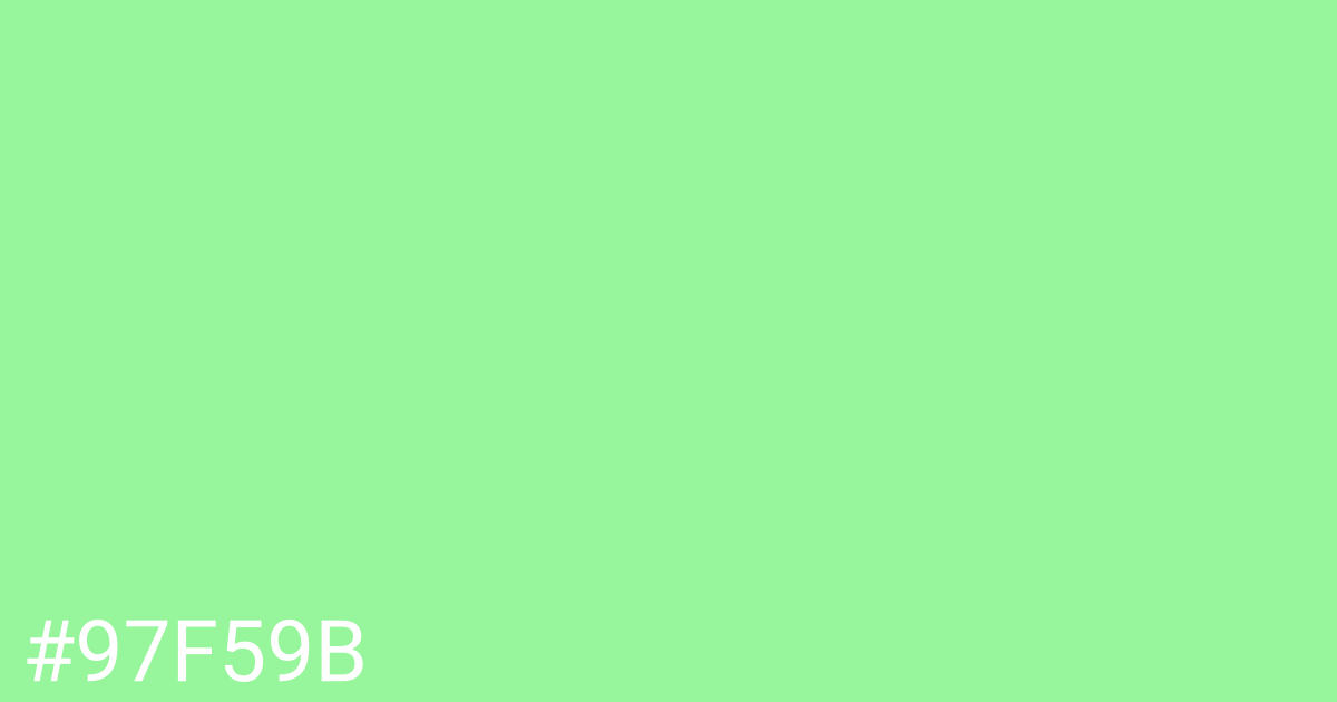 Hex color #97f59b graphic