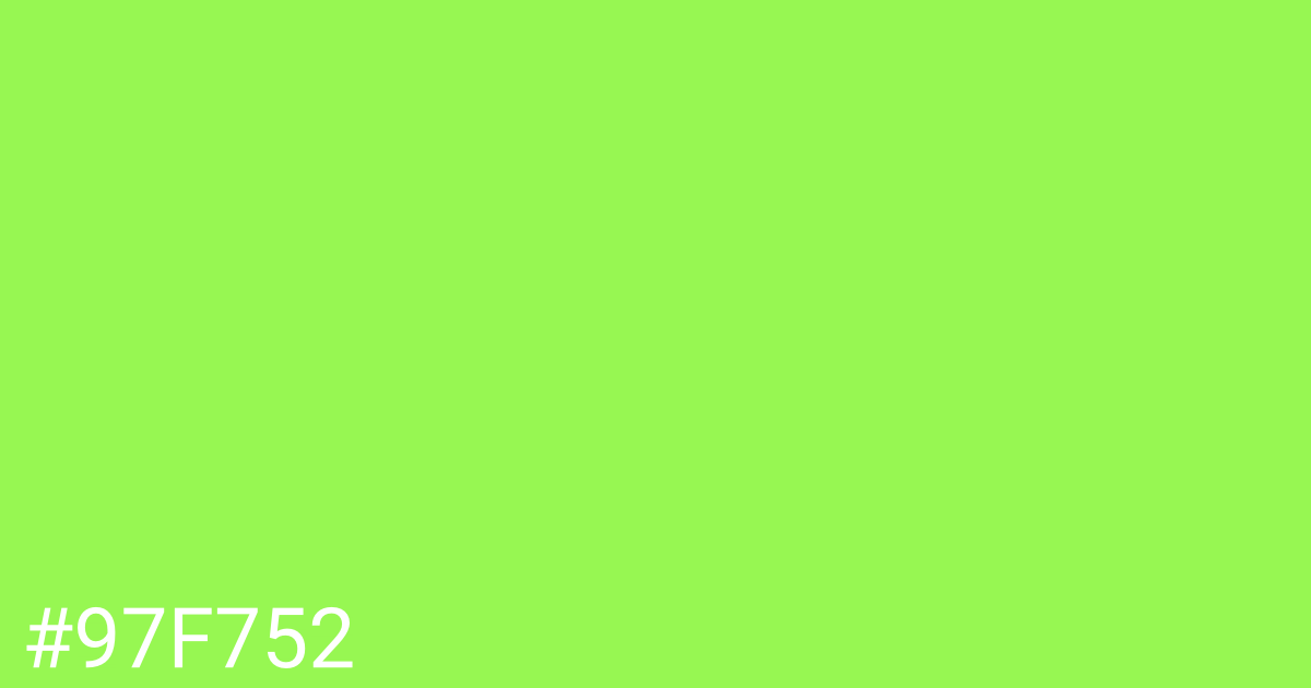 Hex color #97f752 graphic