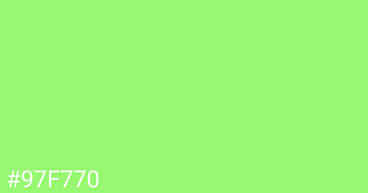 Hex color #97f770 graphic