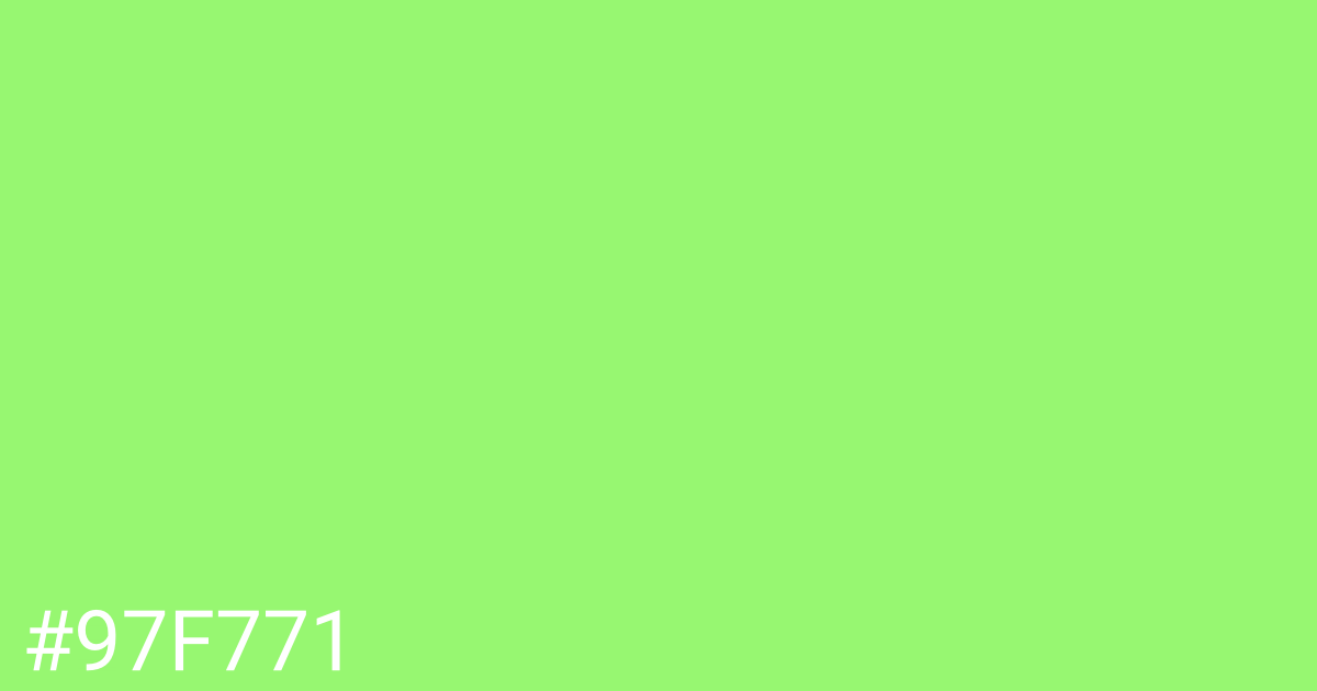 Hex color #97f771 graphic