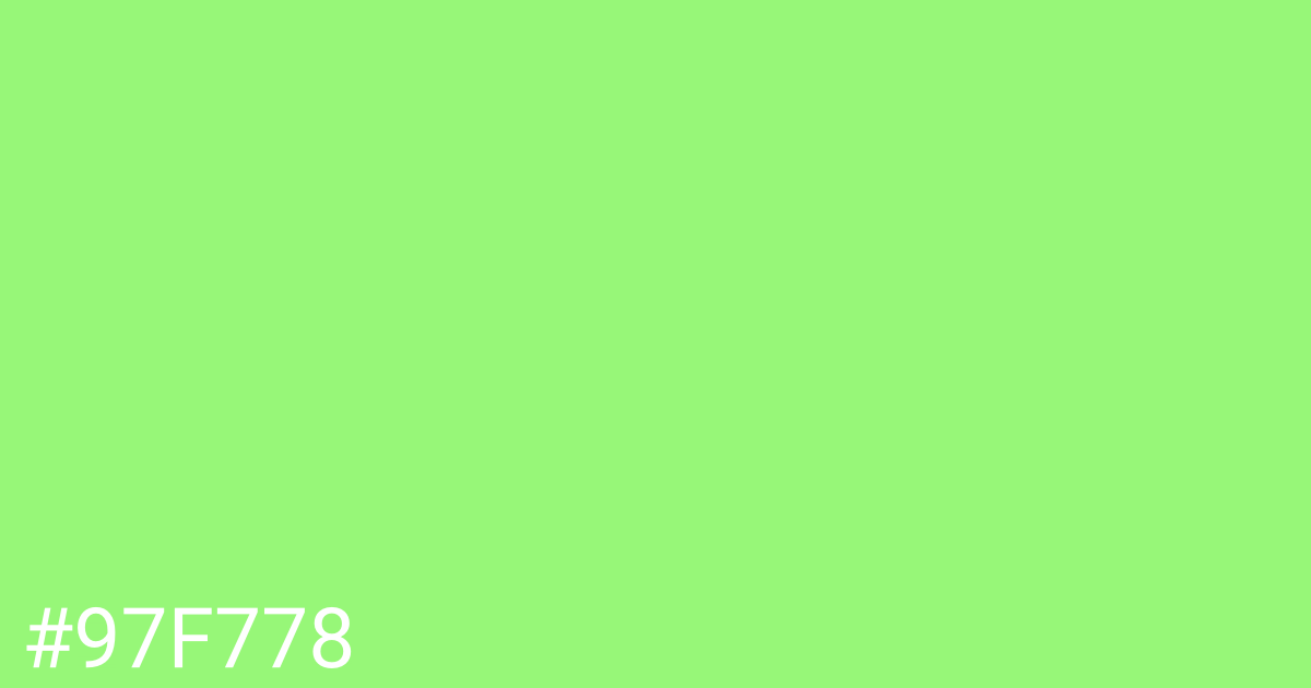 Hex color #97f778 graphic