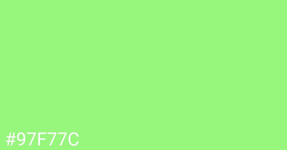 Hex color #97f77c graphic