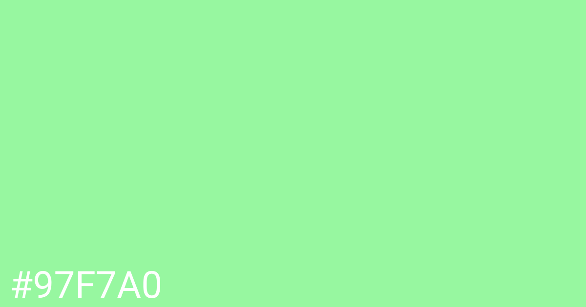 Hex color #97f7a0 graphic