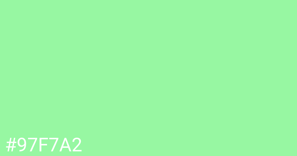 Hex color #97f7a2 graphic