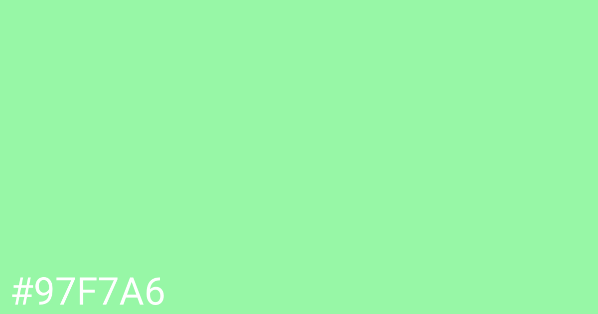 Hex color #97f7a6 graphic