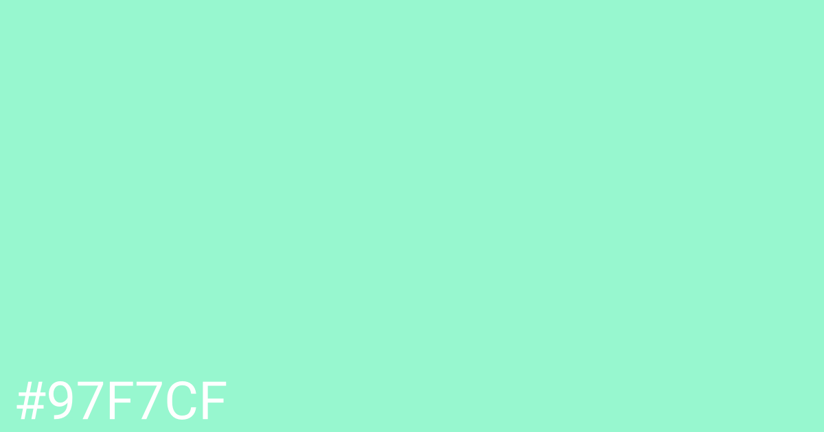 Hex color #97f7cf graphic