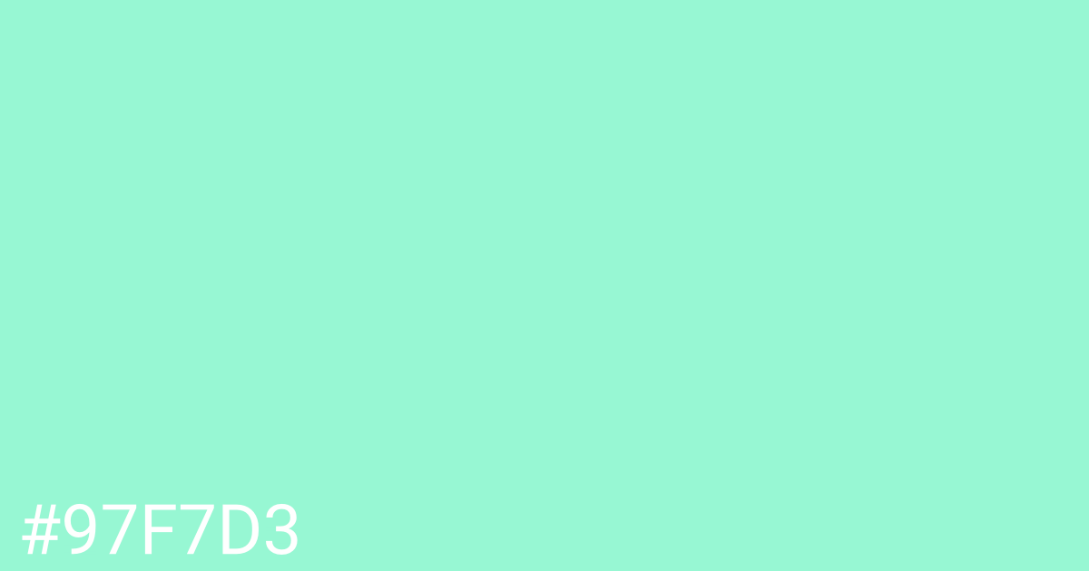 Hex color #97f7d3 graphic