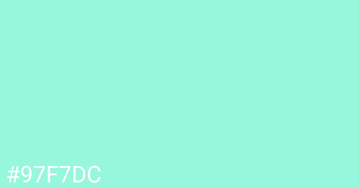 Hex color #97f7dc graphic