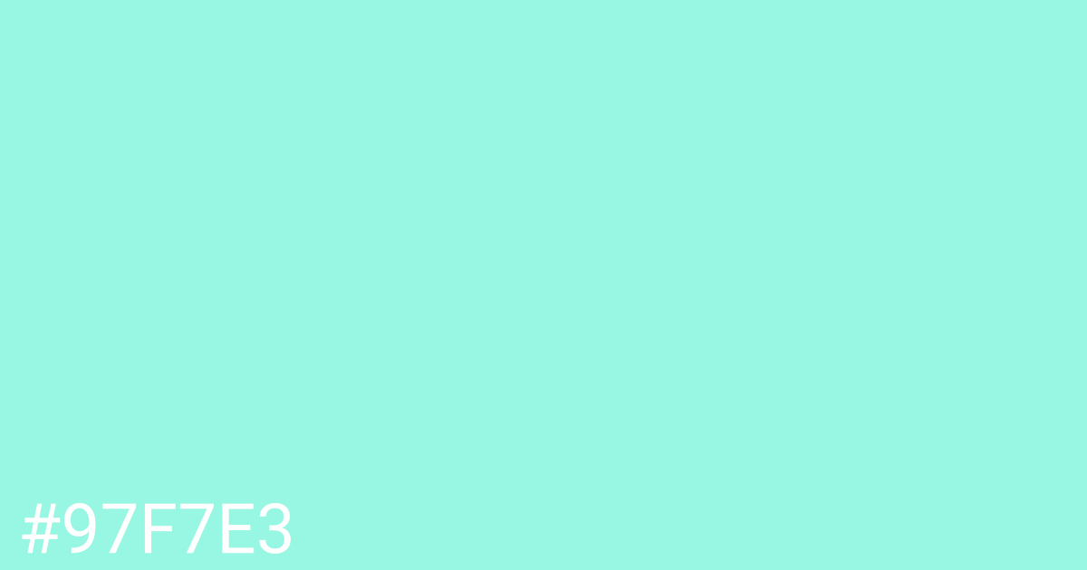 Hex color #97f7e3 graphic