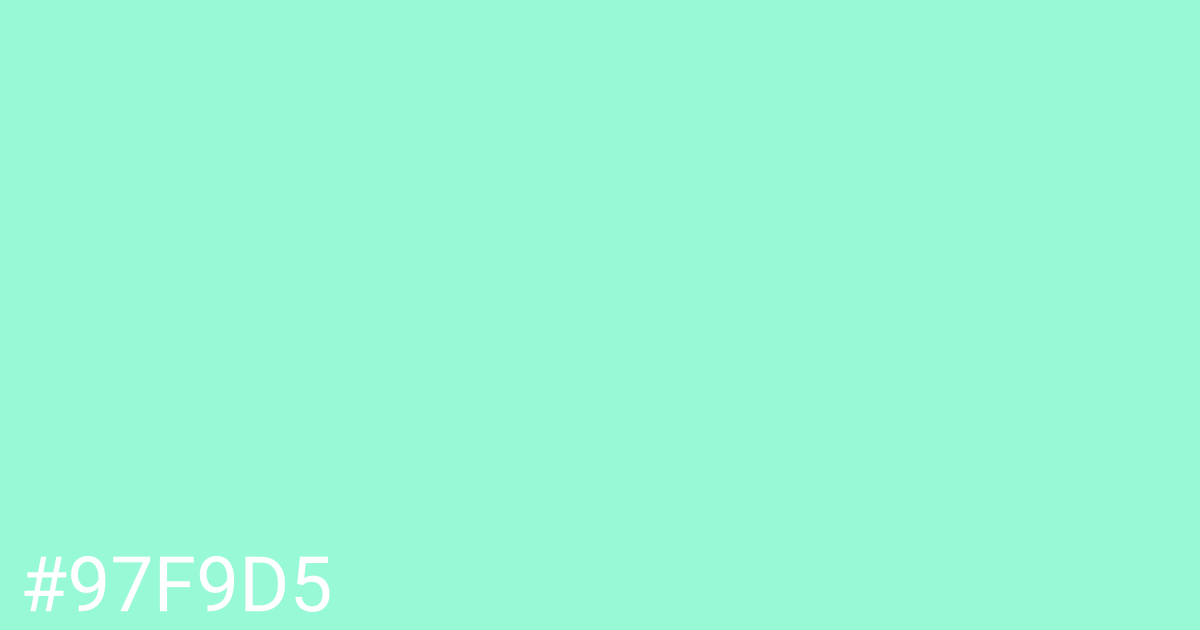 Hex color #97f9d5 graphic