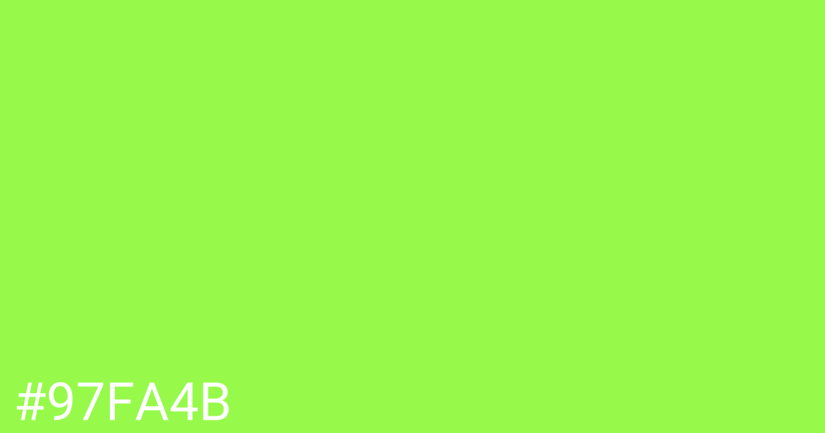 Hex color #97fa4b graphic