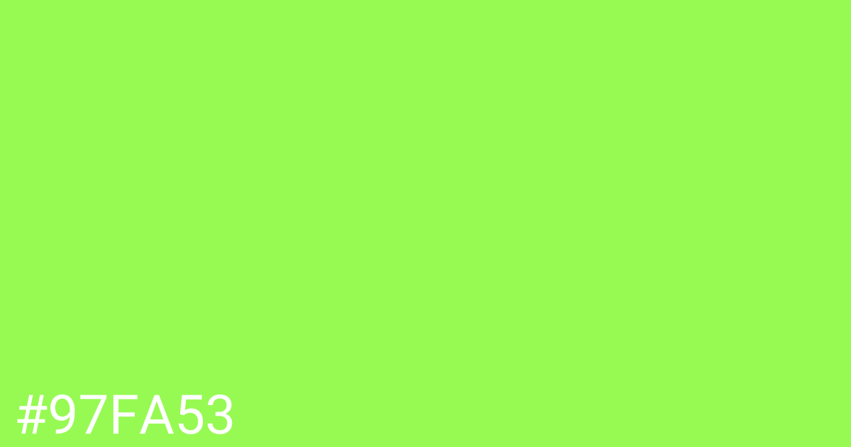 Hex color #97fa53 graphic