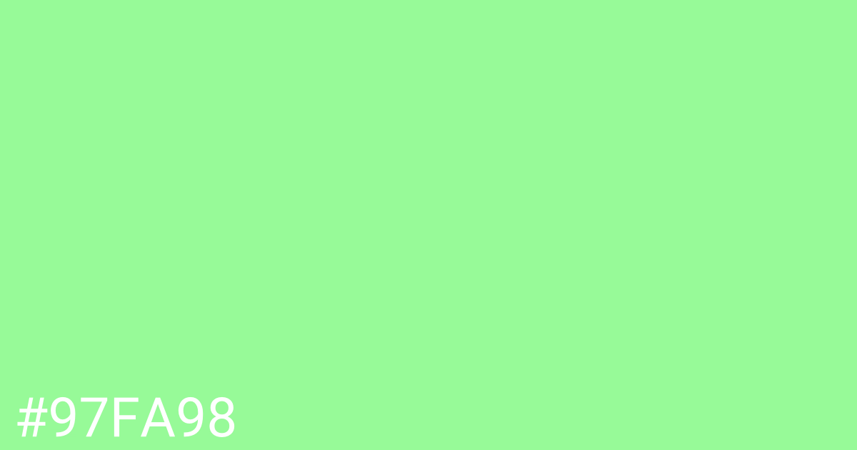 Hex color #97fa98 graphic