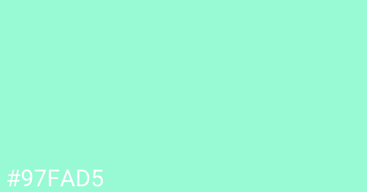 Hex color #97fad5 graphic