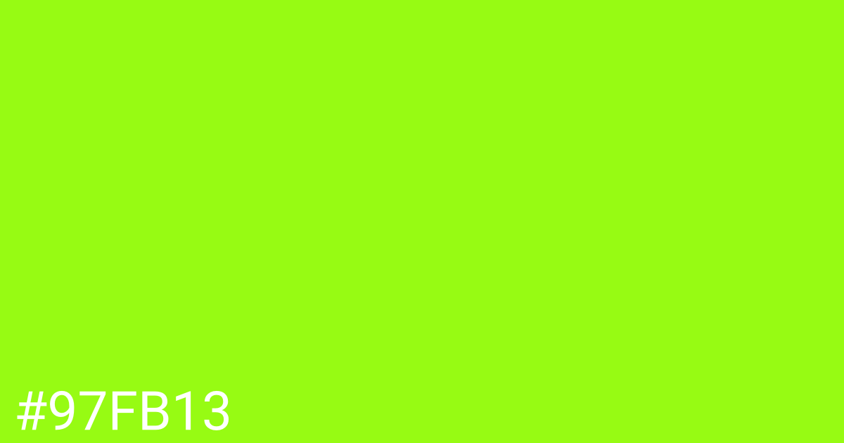 Hex color #97fb13 graphic