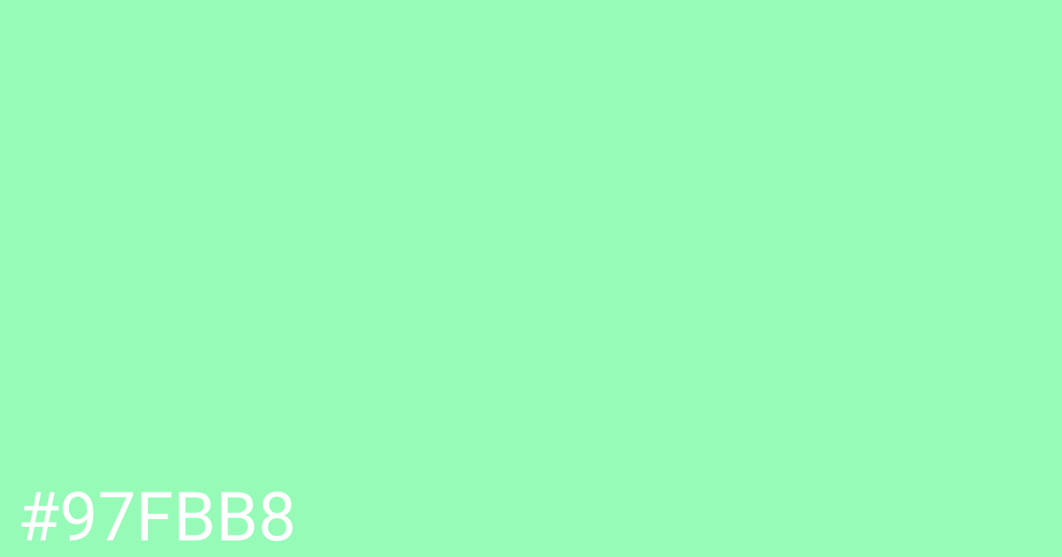 Hex color #97fbb8 graphic