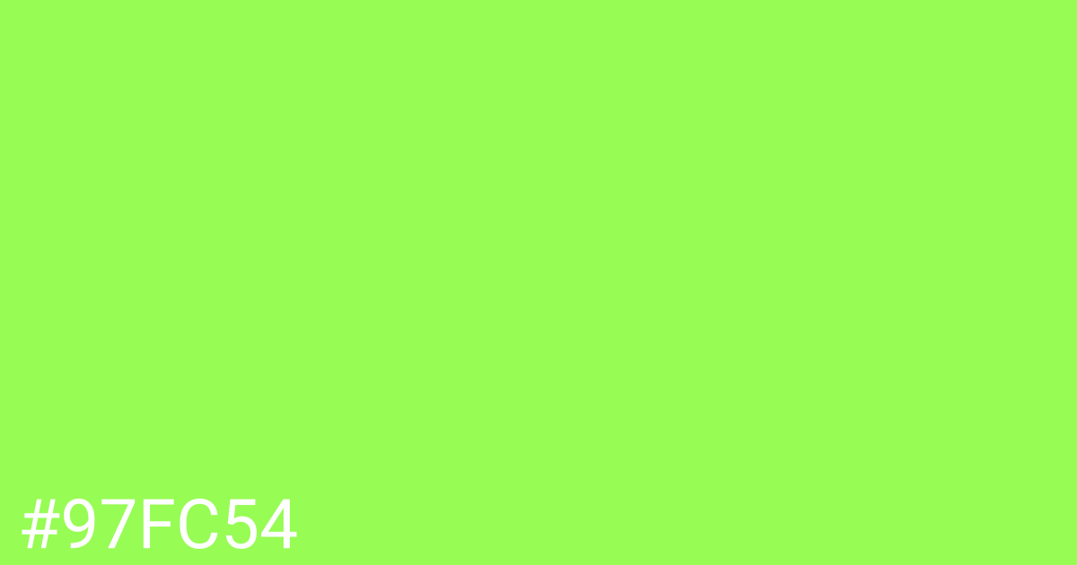 Hex color #97fc54 graphic