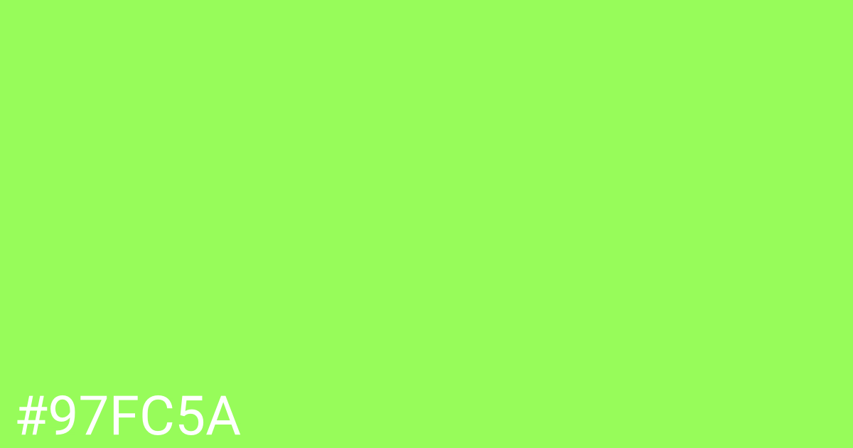 Hex color #97fc5a graphic
