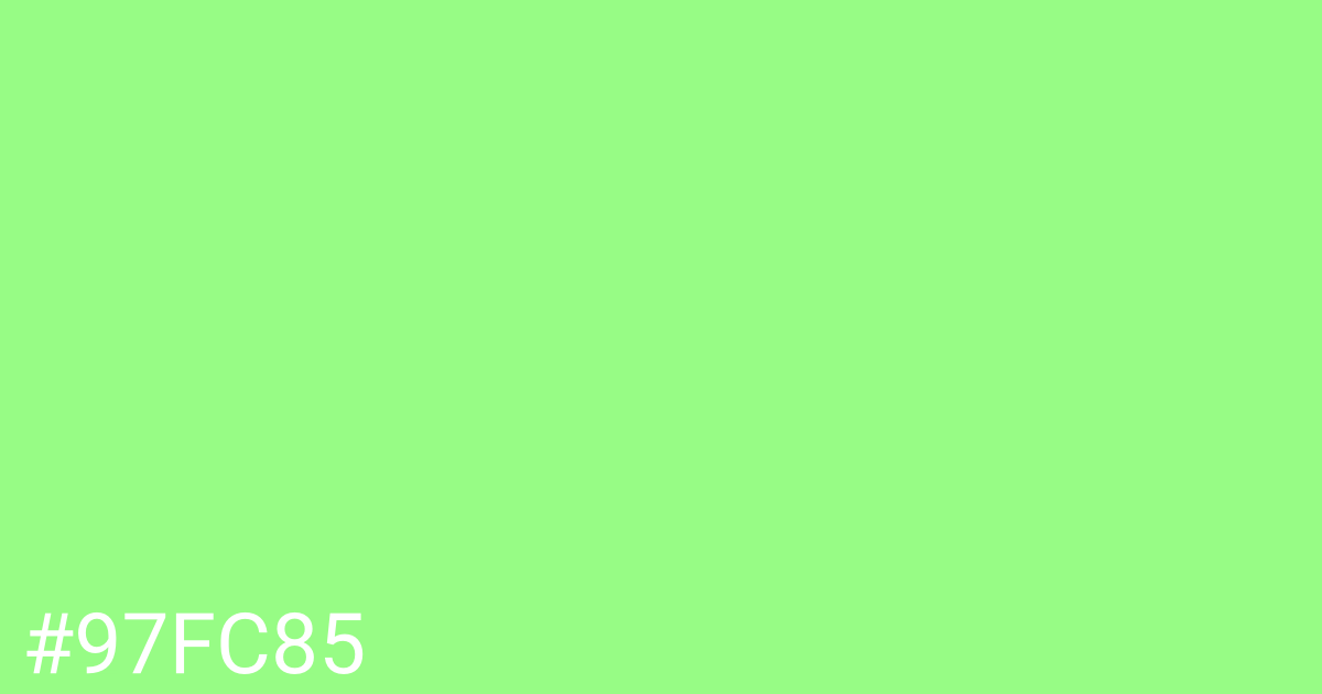 Hex color #97fc85 graphic