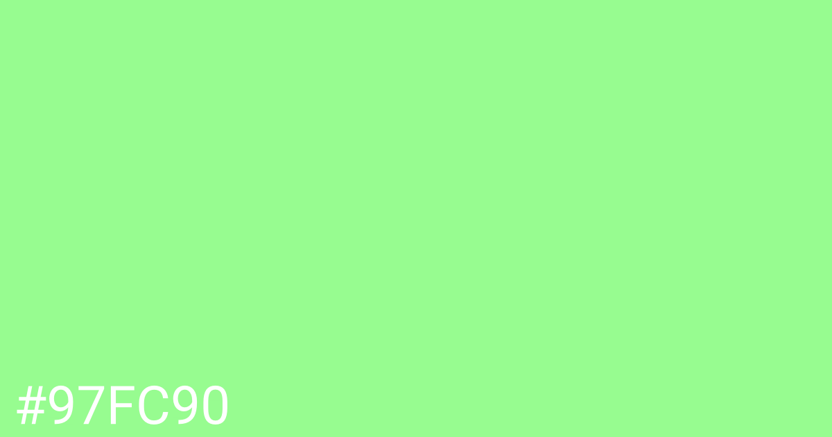 Hex color #97fc90 graphic