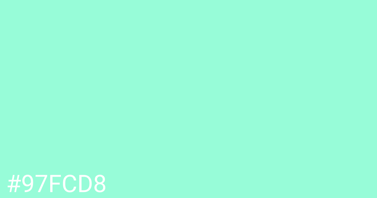 Hex color #97fcd8 graphic