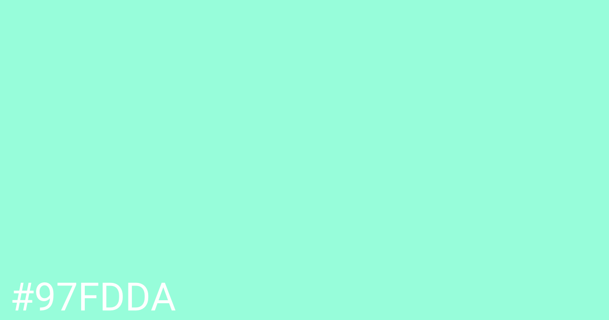 Hex color #97fdda graphic