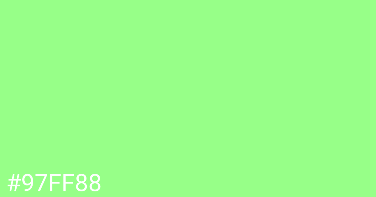 Hex color #97ff88 graphic