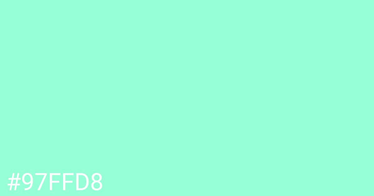 Hex color #97ffd8 graphic