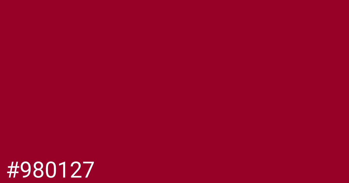 Hex color #980127 graphic