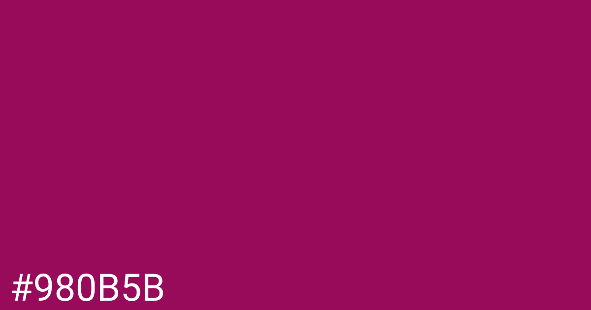 Hex color #980b5b graphic