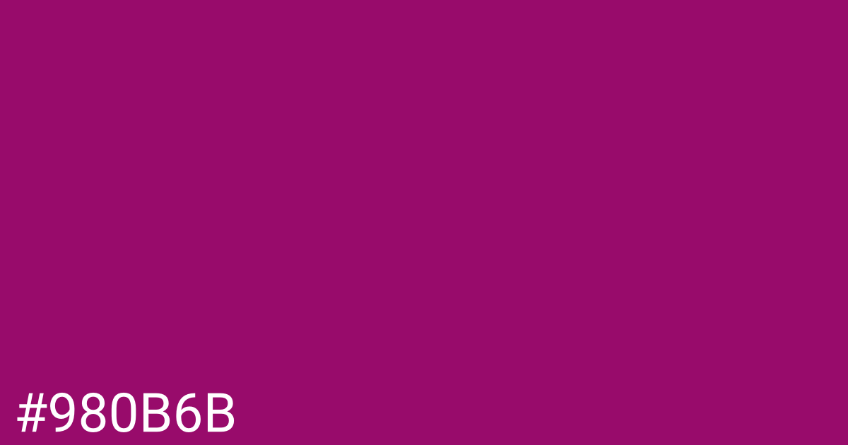 Hex color #980b6b graphic