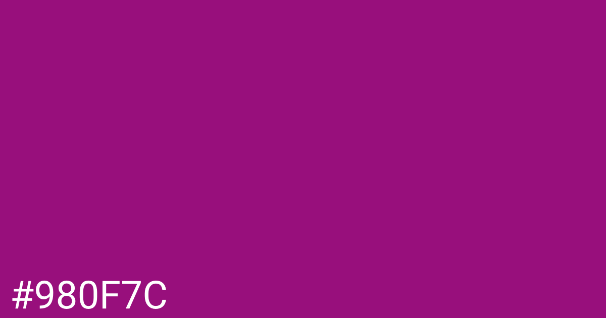 Hex color #980f7c graphic