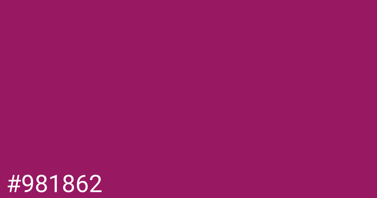 Hex color #981862 graphic