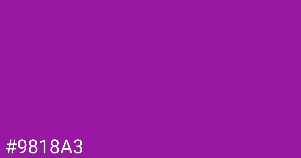 Hex color #9818a3 graphic