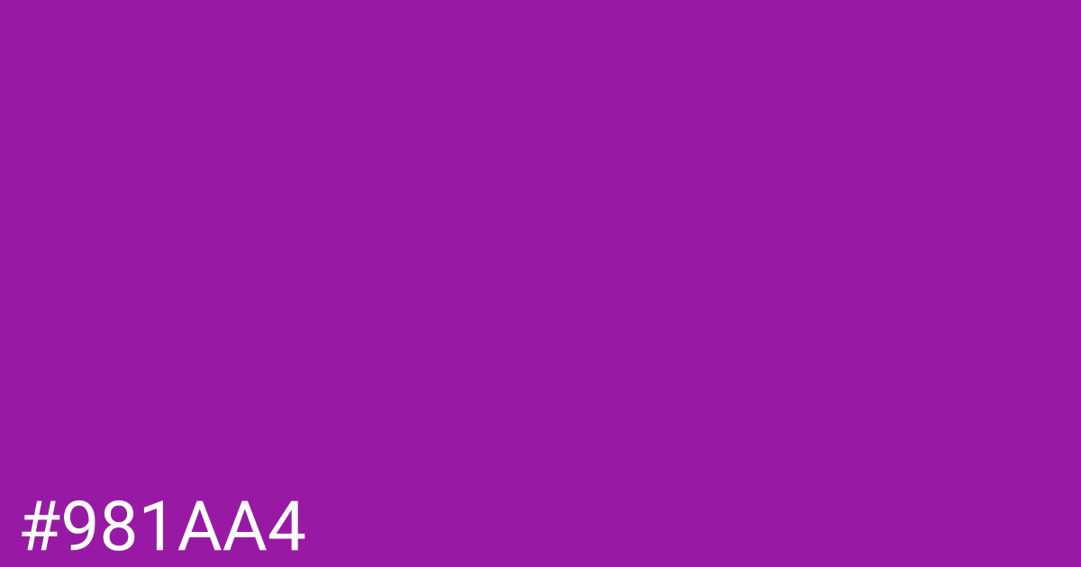 Hex color #981aa4 graphic