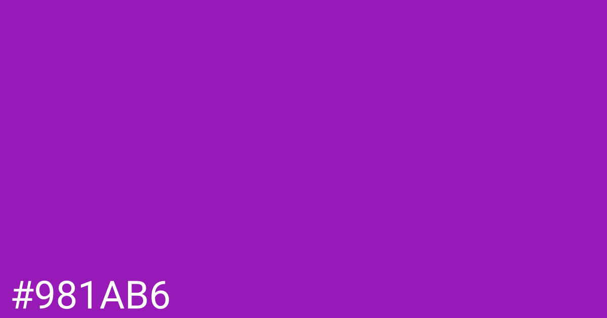 Hex color #981ab6 graphic