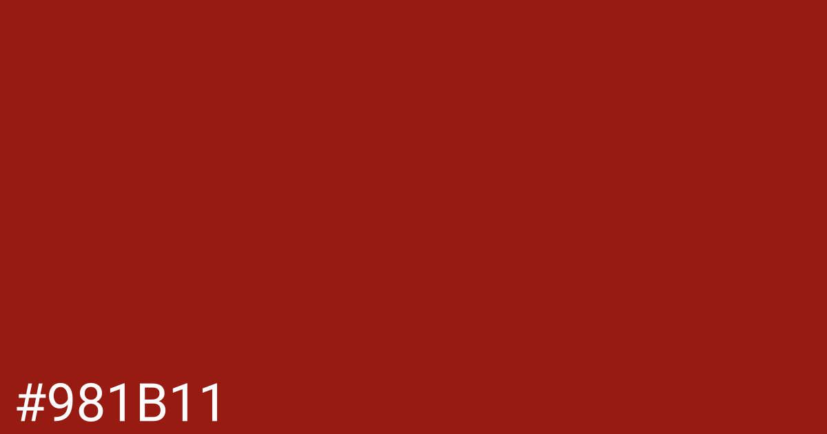 Hex color #981b11 graphic