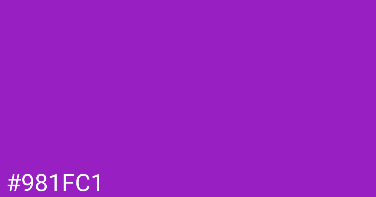 Hex color #981fc1 graphic