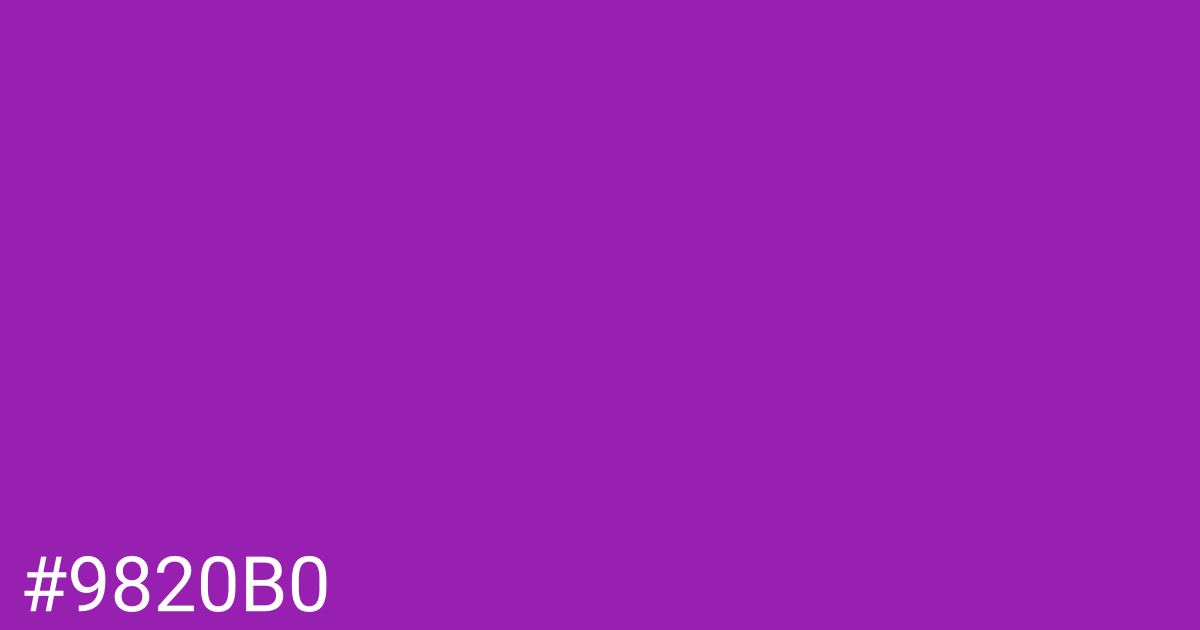 Hex color #9820b0 graphic