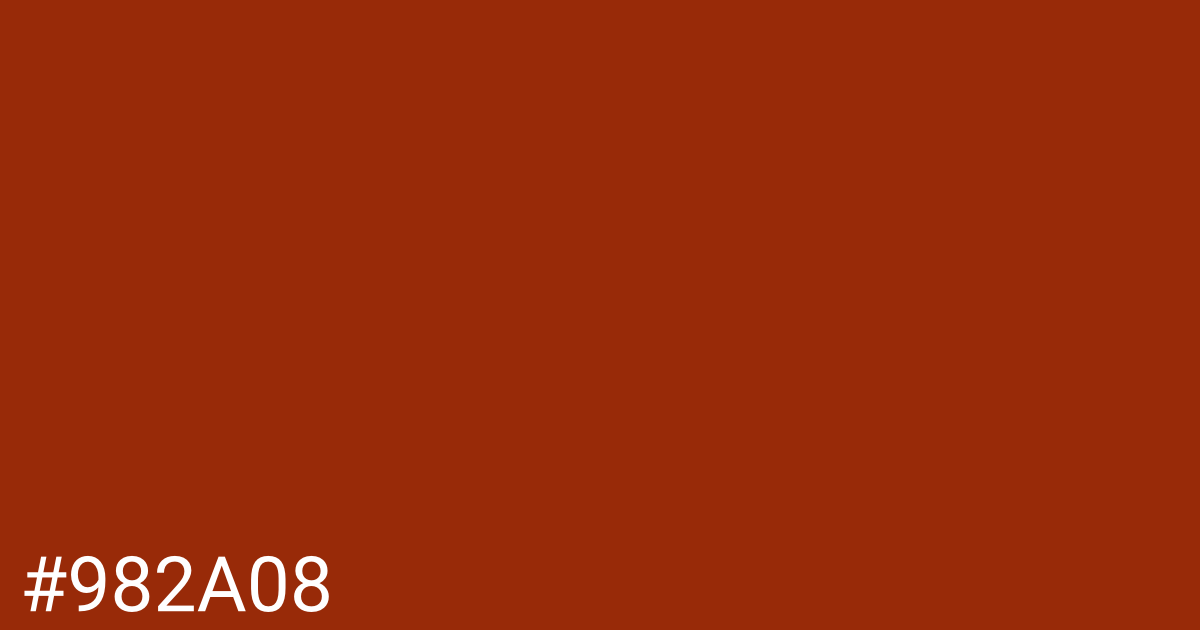 Hex color #982a08 graphic