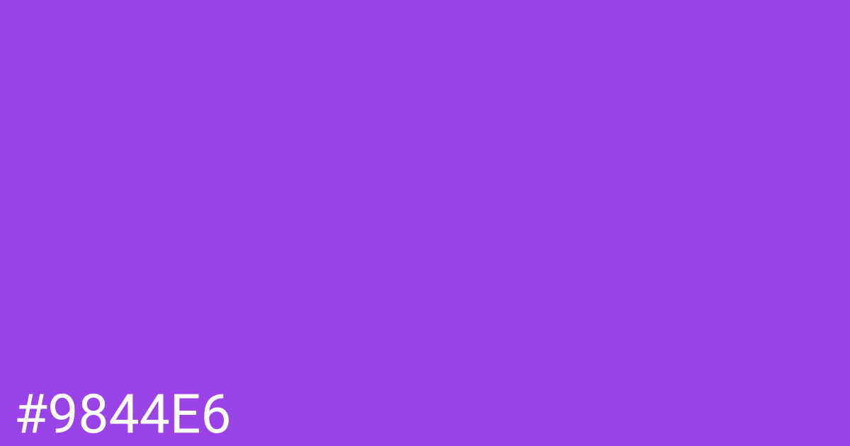 Hex color #9844e6 graphic