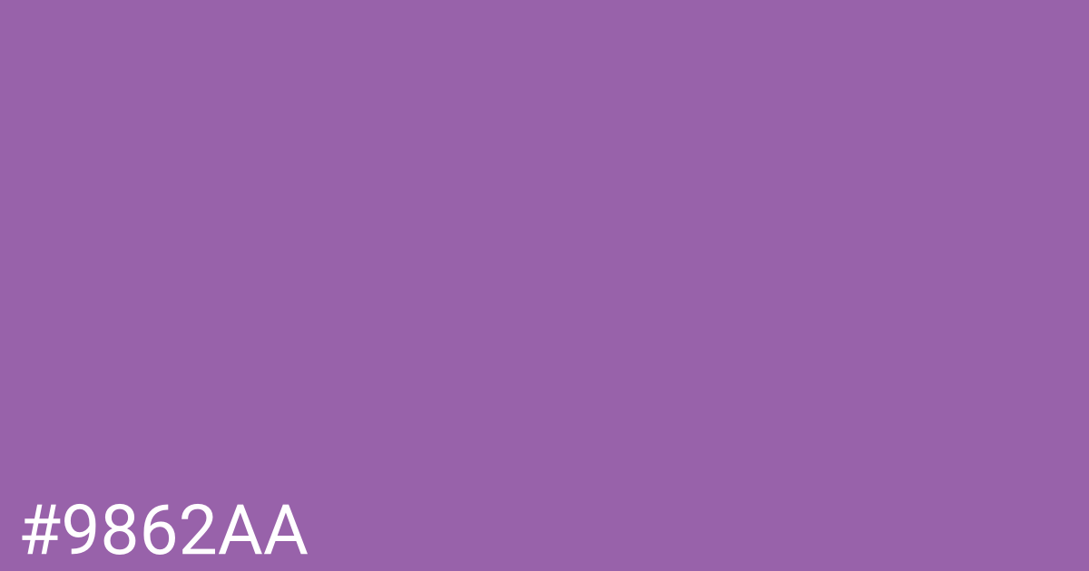 Hex color #9862aa graphic