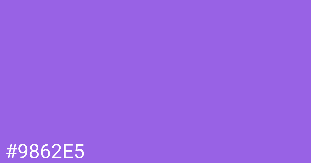 Hex color #9862e5 graphic