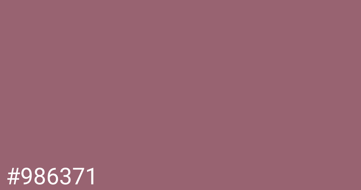 Hex color #986371 graphic